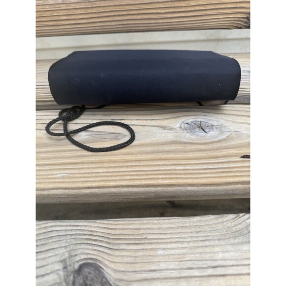 La Regale Black Purse/Evening Bag Small Rectangular Clutch  Edged W/Rhinestones - Picture 4 of 7